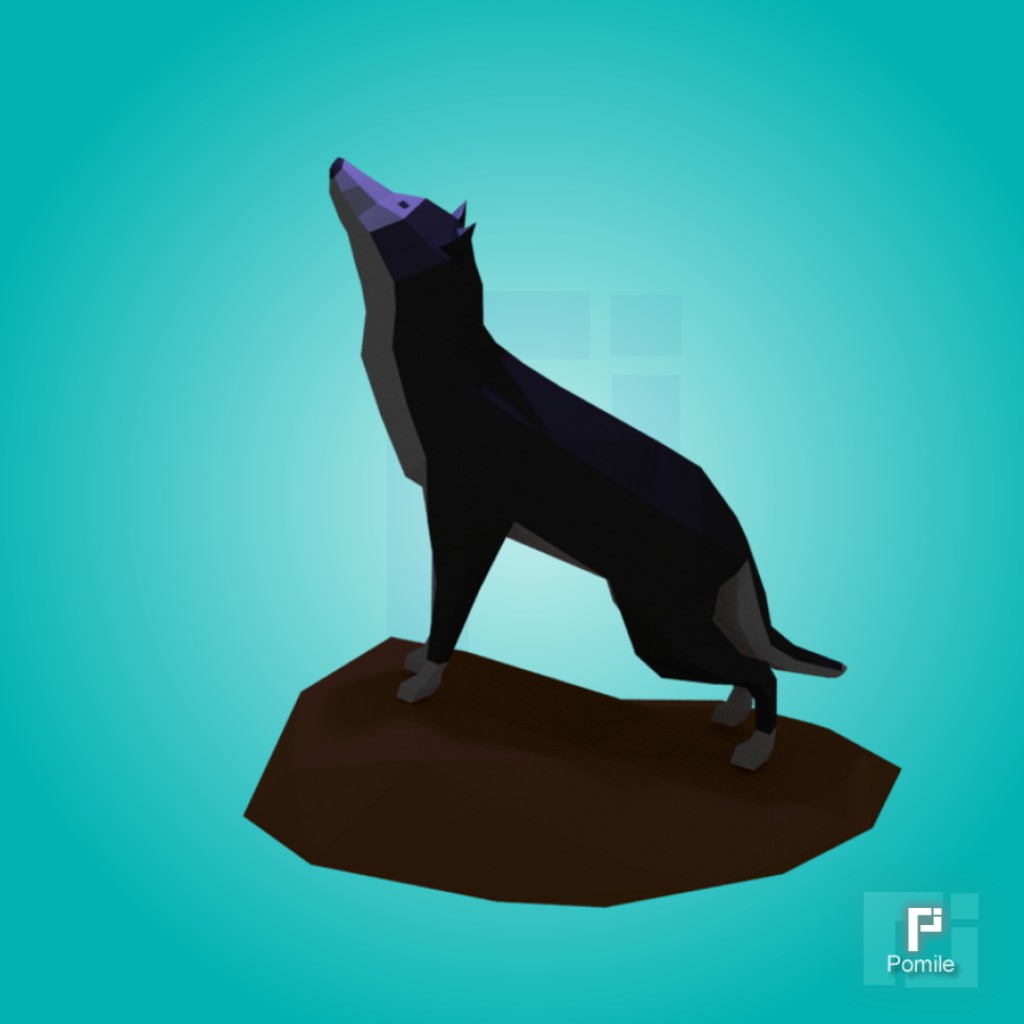 Wolf Low Poly (Rigged) preview image 1